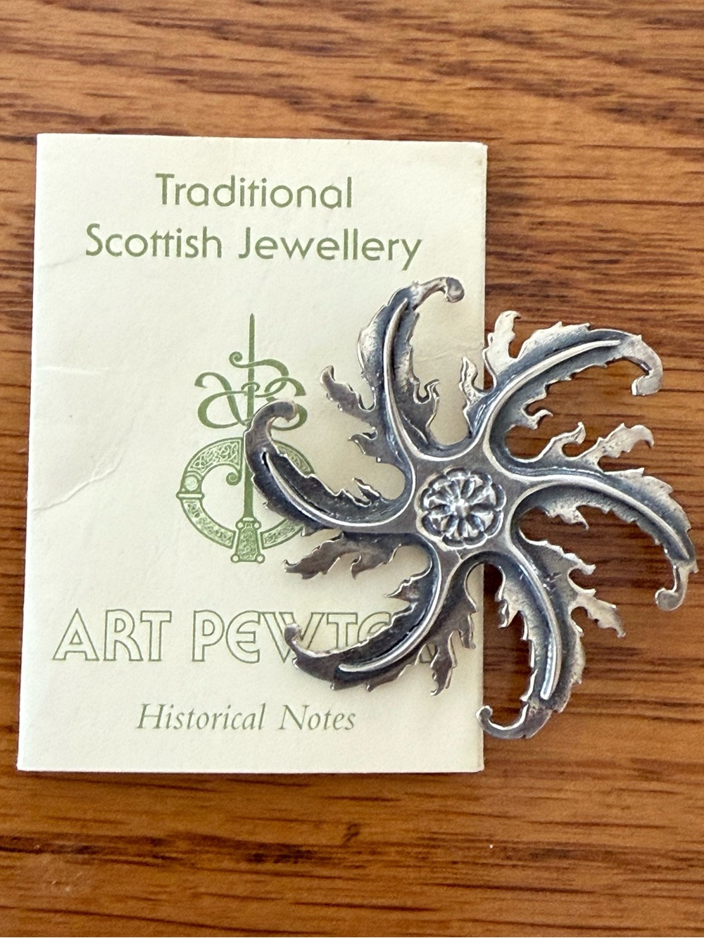 Art Pewter Scottish Thistle Brooch